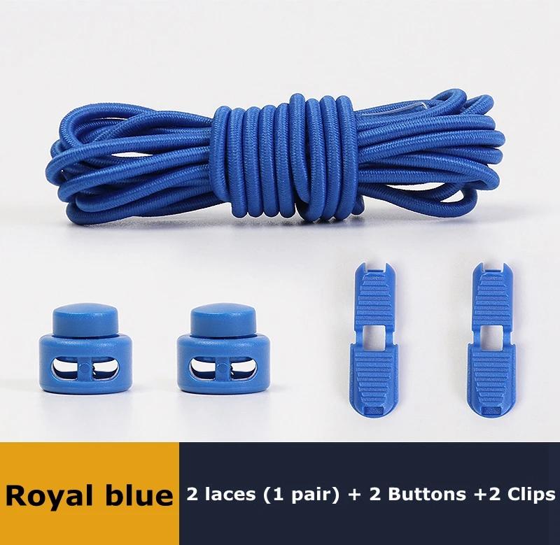 No Tie Shoe Laces Suitable for All Shoes Round Spring Lock Elastic Shoelaces Quick Wear in 1 Second Hiking Sports Lazy Shoelace