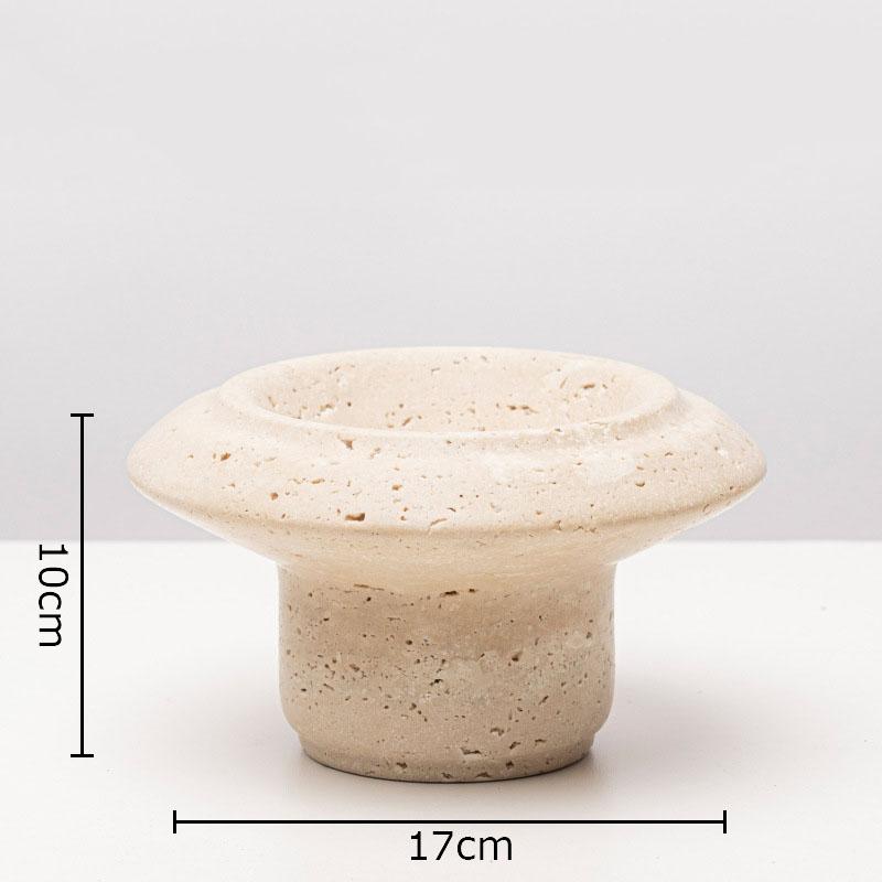 Naturalny Marmur Okrągły Wazon Doniczki Dekoracja Biurka Kompozycja Kwiatowa Nowoczesne Rzemiosło Wazony Kwiatowe Estetyczny Wystrój Pokoju