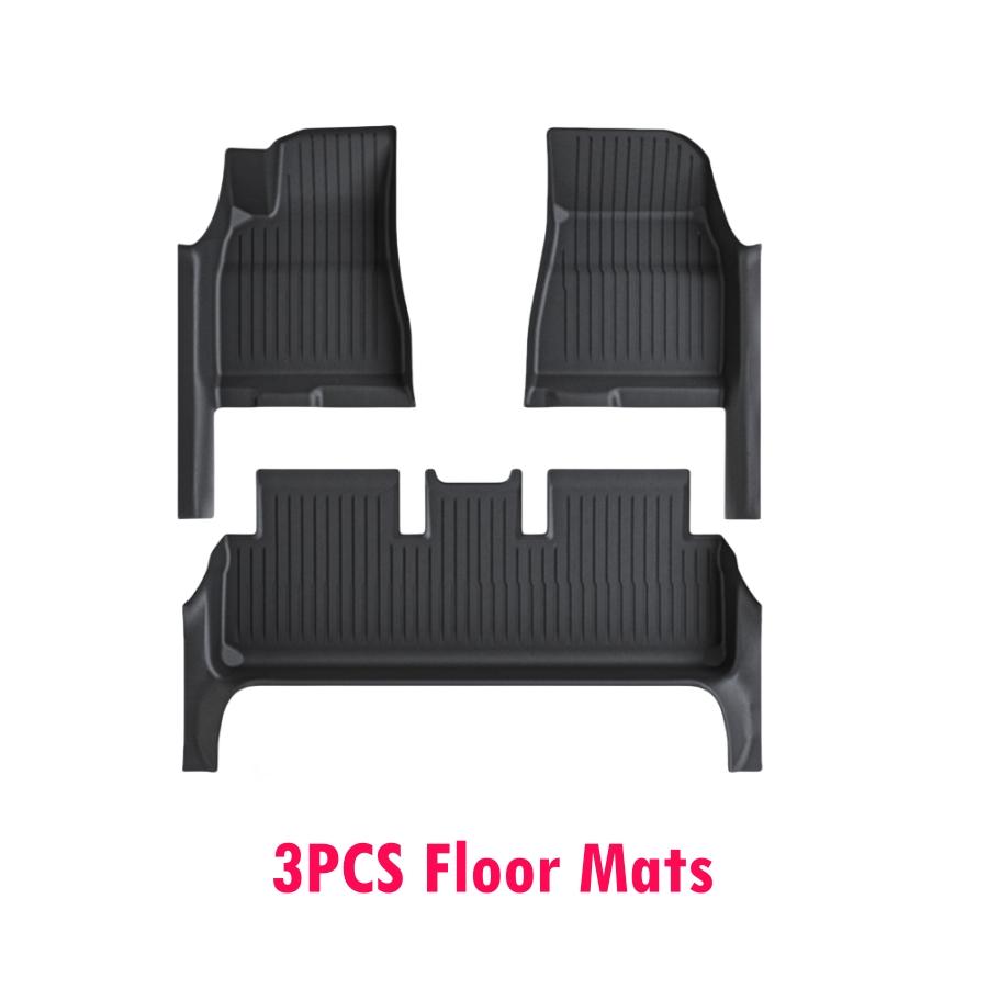 For Tesla Model 3 Highland 2026 2025 Floor Mats with Door Sill Protector Full Cover Floor Liners with Front Rear Cargo Liner