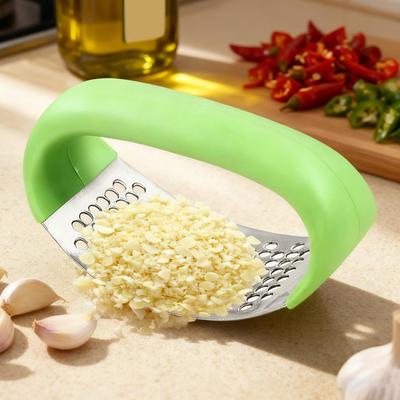 Stainless Steel Garlic Press Crusher Manual Garlic Chopper Garlic Chopping Tools Fruits Vegetables Home Kitchen Gadget