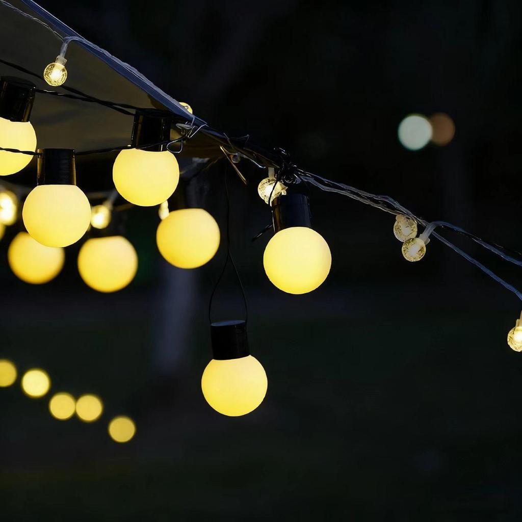 Waterproof Outdoor LED String Lights: Large Round Bulbs for Camping, Weddings, Holidays, and Decoration