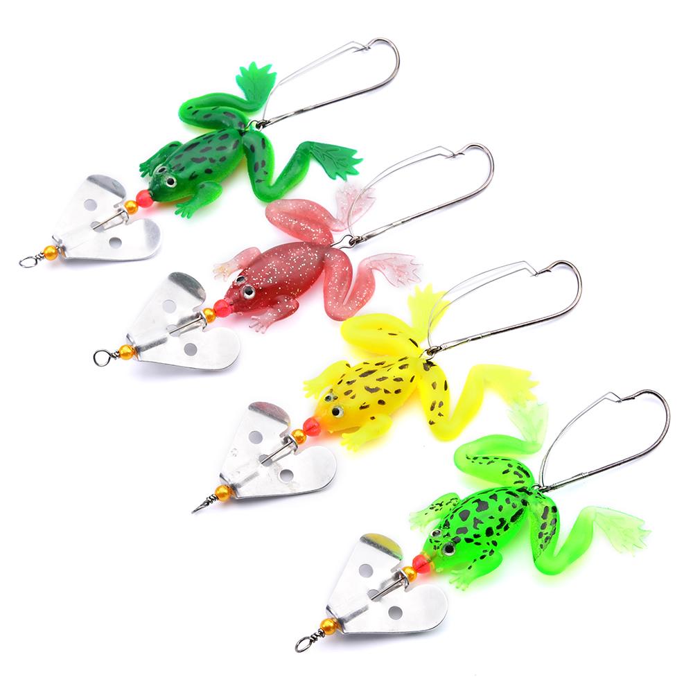 Buy 4Color Artificial Frog Bait Fishing Lures Soft Snakehead Bass Bait
