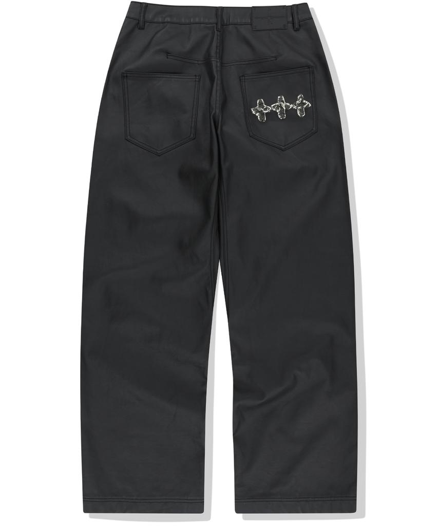 NOT4NERD Gecoate Gebogen Broek - Zwart
