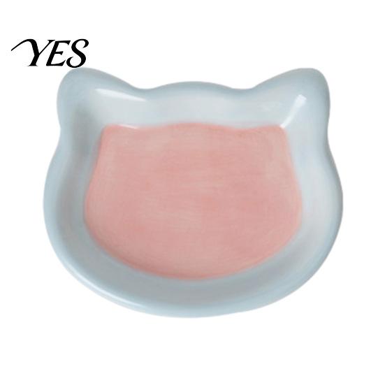 Flat Cat Plate Ceramic Cats Feeding Bowl, Whisker Friendly Kitten Food Dish, Anti Fatigue Dish Wide Shallow Pet Feeder for Dry Wet