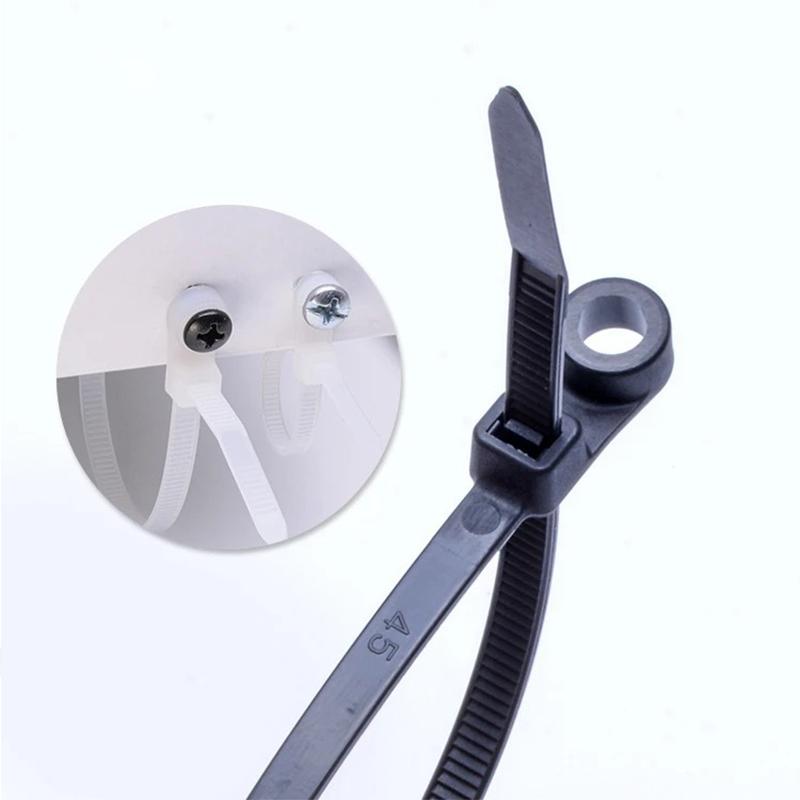 100 Pcs Nylon Universal Cable Tie Buckle New T Multifunctional Nylon Zip Ties with Pin Button Design Plastic Cable Fixion Tools