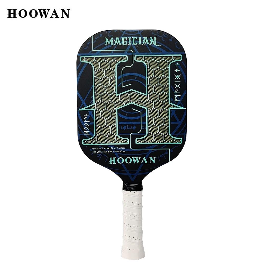 HOOWAN MAGICIAN 16MM Pickleball Paddles Kevlar Carbon Piackleball Rackets Professional Carbon Fiber T700 Edgeless Pickle Ball Racket Rough Surface