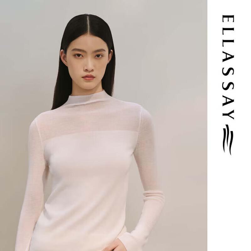 

ELLASSAY Women s Semi-High Collar Slim-Fit Knit Top XS