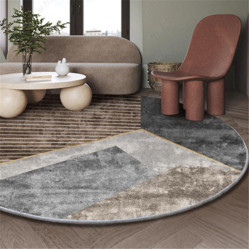 Nordic Round Carpet Living Room Carpets Bedroom Decor Dresser Mat Bedroom Circular Floor Mat Basket Table Swivel Chair Mat Rugs