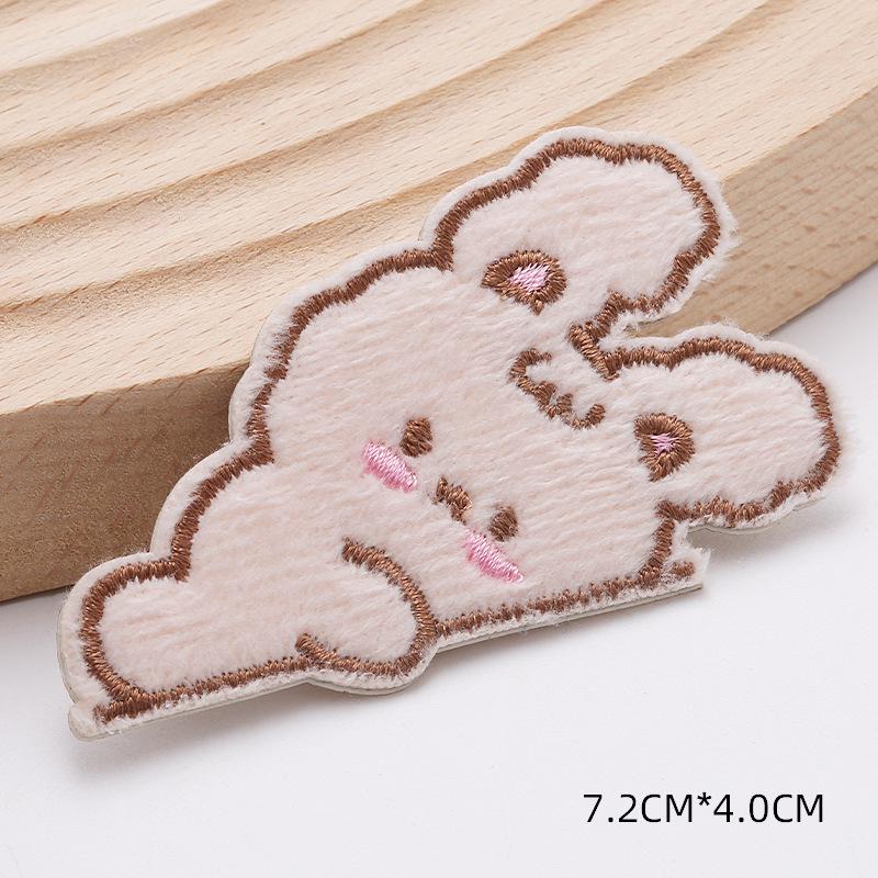 Самоклеящаяся нашивка с изображением мультяшного кролика для пуховиков