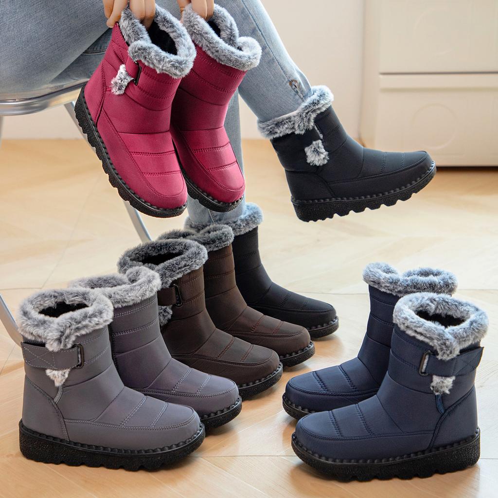 Cotton shoes women's winter new large size women's snow boots piled thickened boots high top casual women's boots