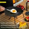 Suporte Triangular para Churrasco ao Ar Livre Multifuncional Removível para Grelha e Panela Portátil Ajustável com Corrente Suprimentos para Camping ao Ar Livre