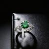Jewelry Simulation Two Carat Ruby Sapphire Six-Claw Ring Light Luxury Emerald Treasure Ring