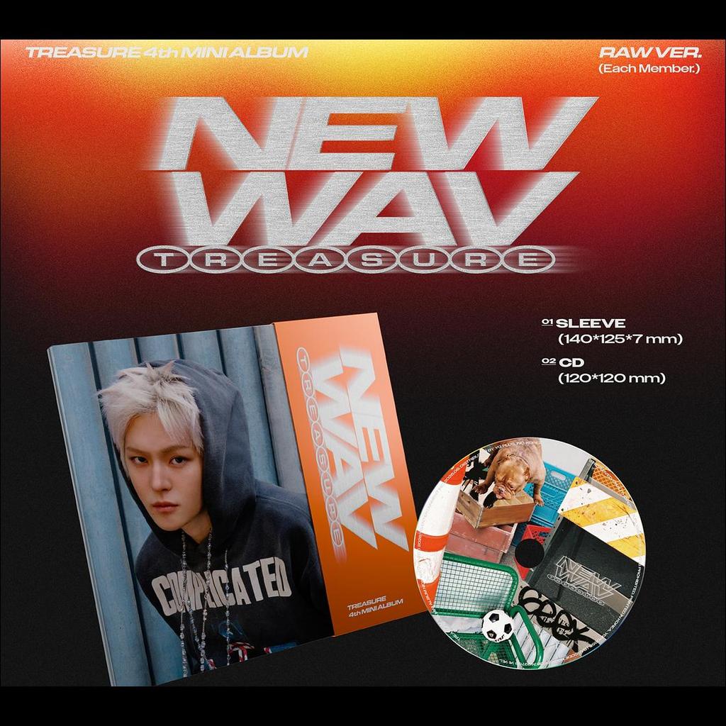 [Pre-order] TREASURE [NEW WAV] 4th Mini Album (RAW VER.) + Free Gift
