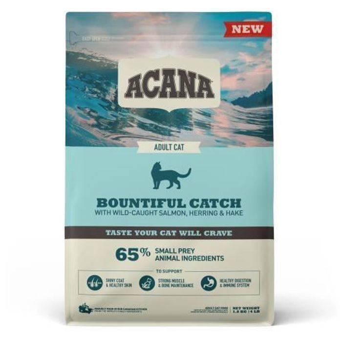 Croquettes Pour Chats - ACANA - Bountiful Catch - 1.8 Kg - Riche En Poissons - Soutient La Santé