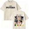 T-shirt Vintage Lavata Anime Inuyasha Sesshomaru Merch Uomo Donna Casual Oversize T-shirt Uomo Divertenti Cartoni Animati Harajuku T-shirt
