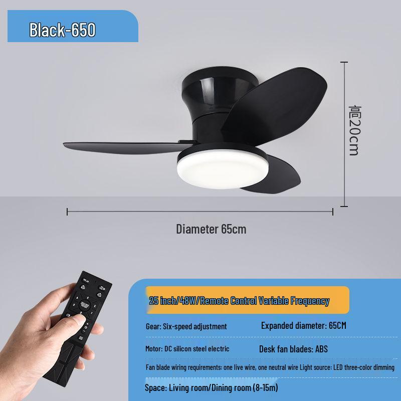 Nordic Ceiling Fan Light for Bedroom, Living Room, & Children s Room - Variable Frequency, Integrated Electric Fan