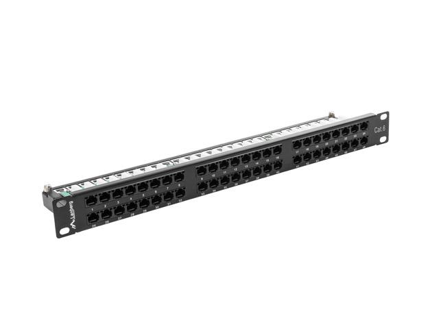 Lanberg Patch Panel 48 port 1U 19" kat.6 UTP czarny