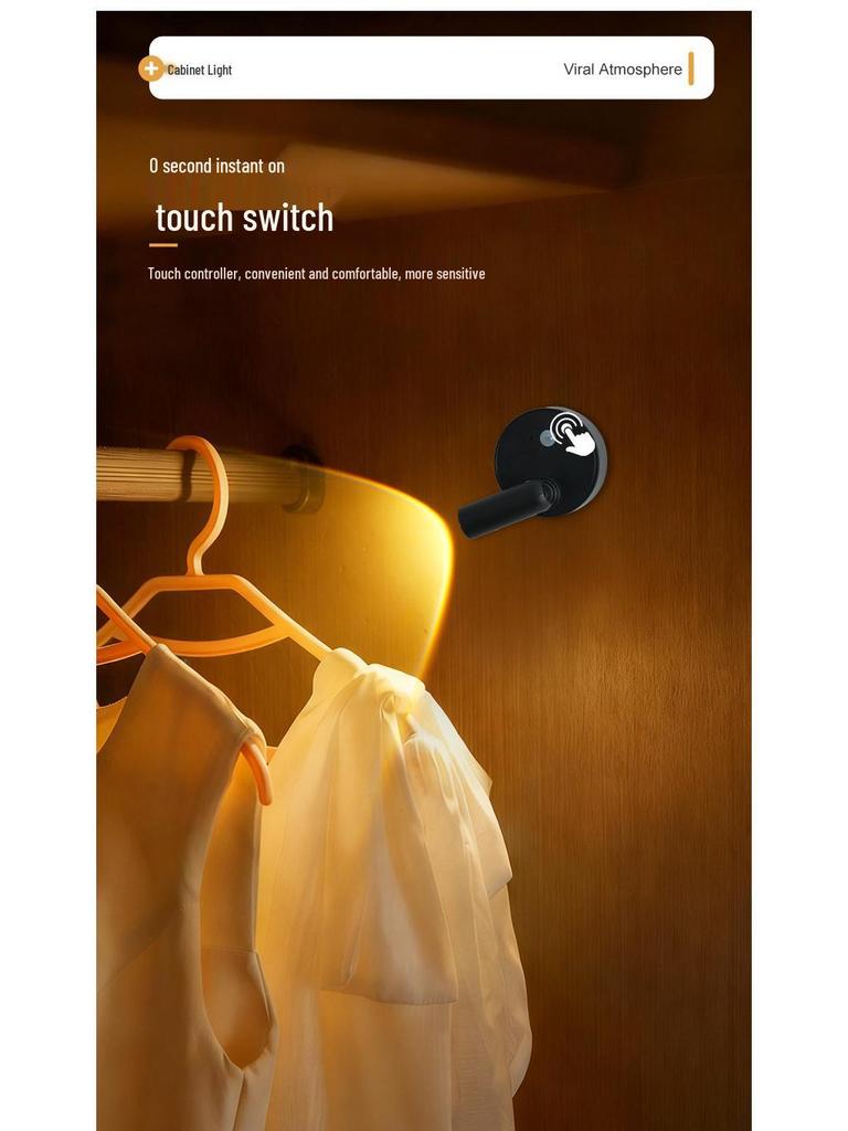 Kabellose LED-Wandleuchte mit verstellbarem Spot, Touch- und Fernbedienung, 3 Lichtmodi, keine Installation erforderlich – Perfekt für Schlafzimmer oder Flur.