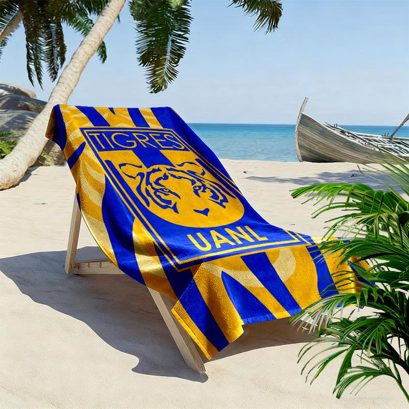 Tigres UANL Print Beach Towel, Large Soft Quick Dry Towel for Beach Camping Swimming