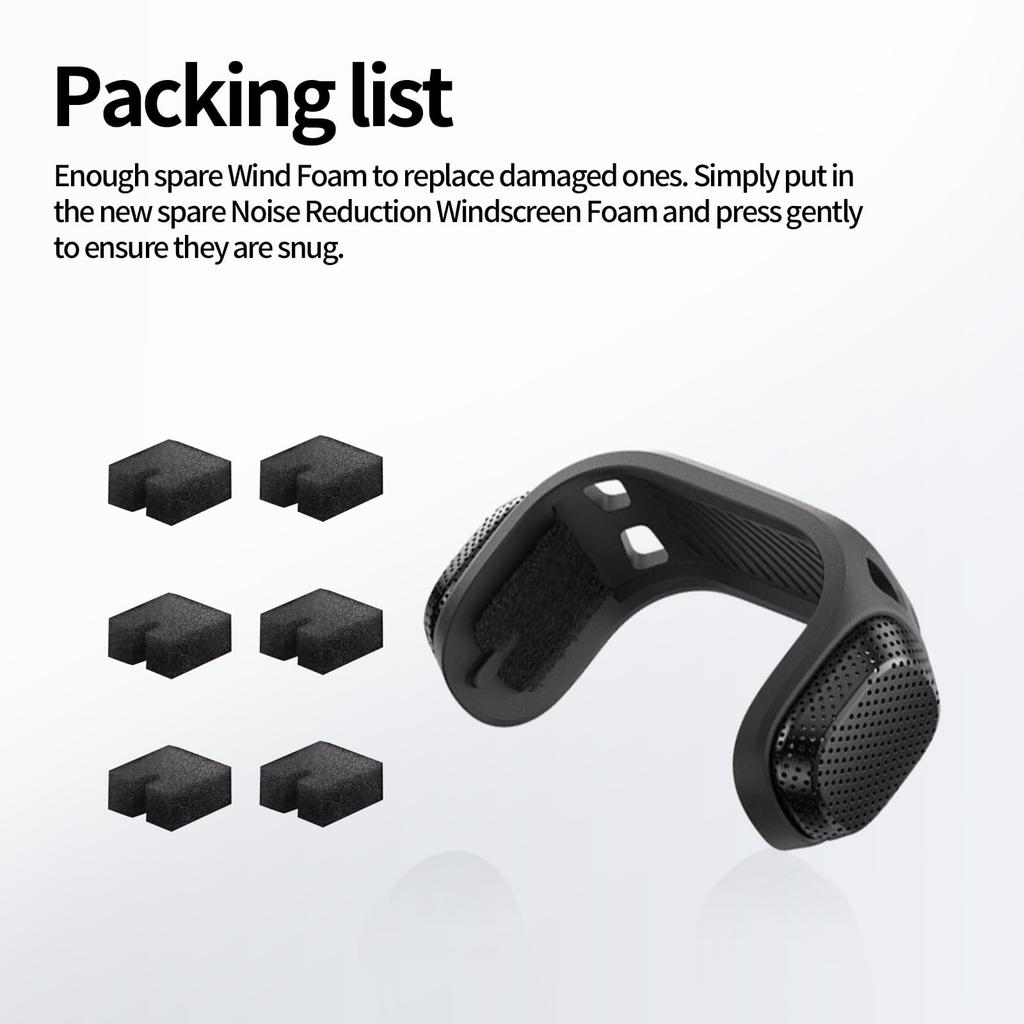 JOYSOG X5 Microphone Wind Muff Foam Soundproof Noise Reduction Cover for Insta360 X5 Action Camera