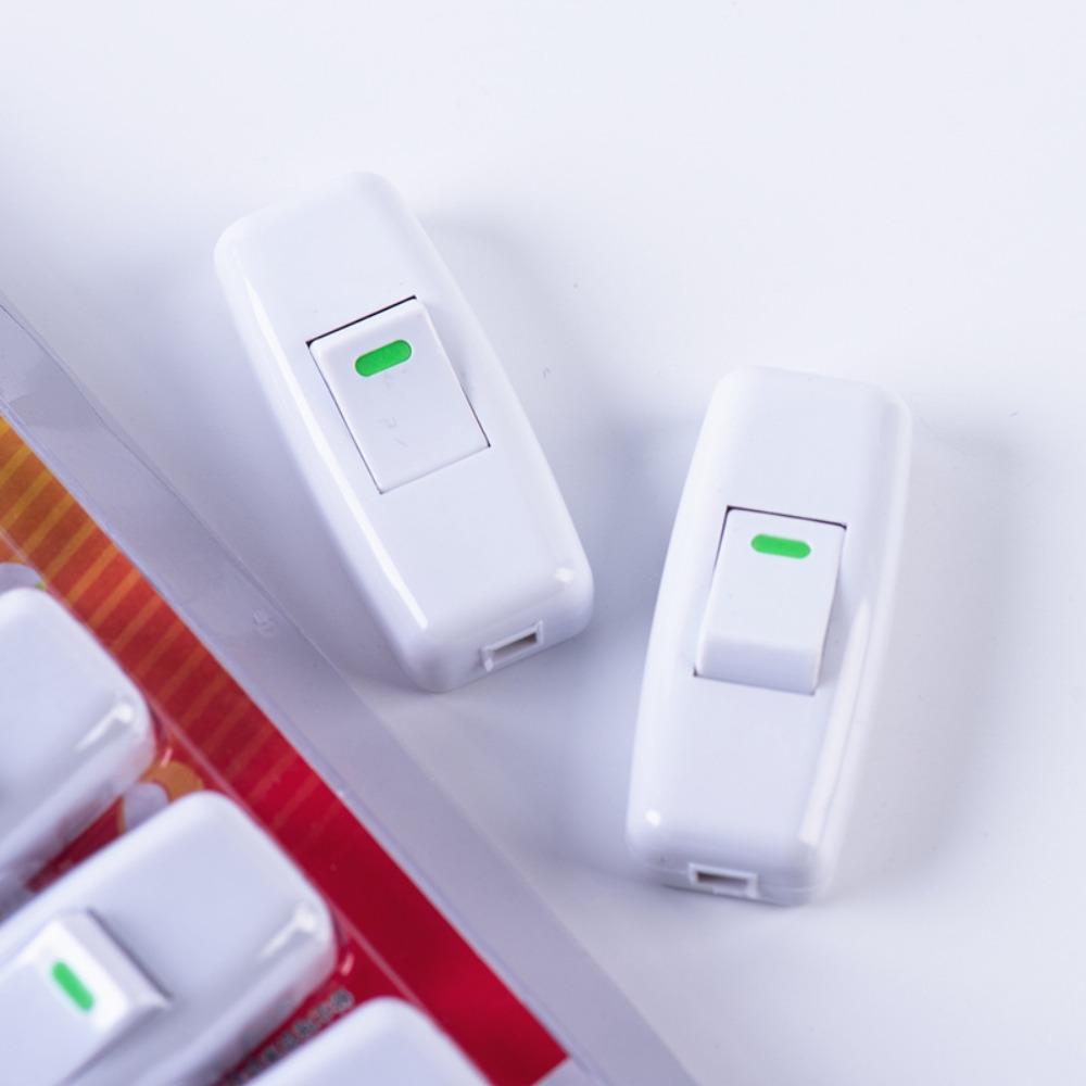 2pcs Classic Small Rocker Button Plastic Light Switch Inline on/Off Boat Shape Switch  Desk Light
