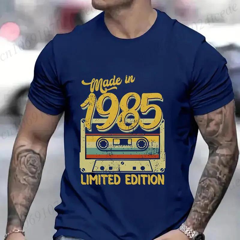 Fashion Birthday Gift for Men T-shirt Vintage Made in 1985 40th Birthday 40 Years Old Tops Summer Streetwear Fashion Causal Tees