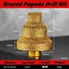 Brazed Pagoda Drill Bit M10 Diamond Chamfer Router Tower Drill Tile Stone Rock Plate Drill Reaming Integrated Bit Diamond Tools