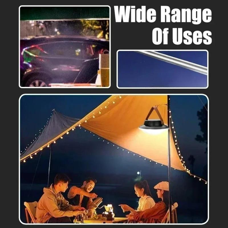Retro Portable Camping Lantern Waterproof Emergency Light 3 Modes Hanging Tent Lamp Outdoor Hiking Rechargeable Flashlights