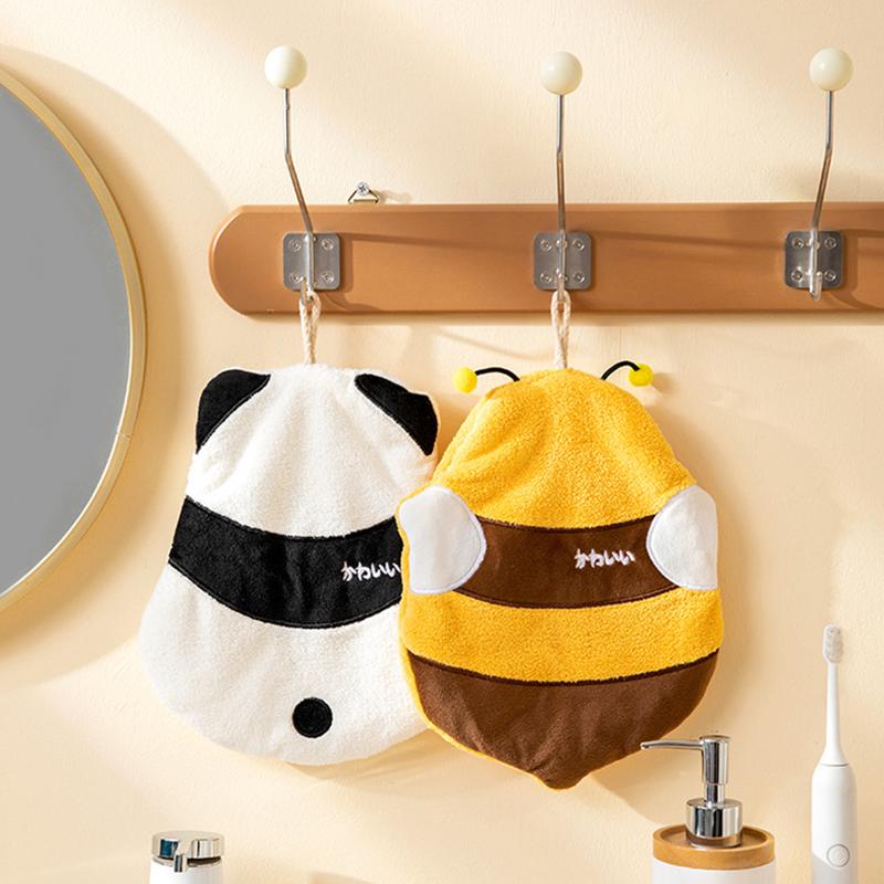 Japan Style Kitchen Hand Towels Cartoon Cat Absorbent Hanging Towel for Bathroom Kitchen Wiping Cloth Children Handkerchief