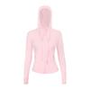 Damen atmungsaktive Kapuzen-Yogajacke Langarm Fitness Top Activewear