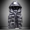 Herenvesten Mouwloze Winddichte Vesten Heren Glanzende Puffy Losse Plus Size Warme Vest