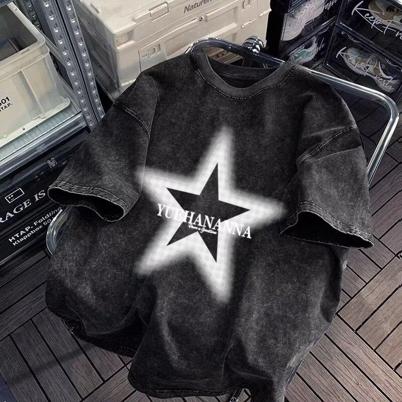 

2025Men s Summer New Trendy Casual Sleeveless Vest for Male Students, Loose Fit, Versatile, Sweat-Absorbent, Washed Vintage Style T T-shirt Vest 5XL сірий колір