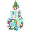 Layer Dual Blue Christmas Money Envelope Cardboard Construction Festive Gifts