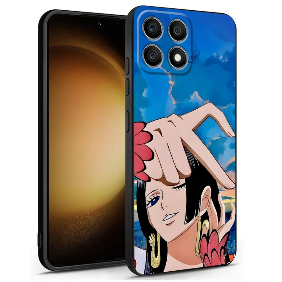 

Case for Honor 200 400 Lite 8X X9a X7 90 X5b X8 X6 70 Magic5Lite Black Soft Phone Cover One Piece Luffy Boa·Hancock Honor 90 Pro