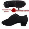 Women's Professional Latin Dance Shoes with Mid-High Heel and Soft Sole for Ballroom, Teacher Training, and Square Dancing.