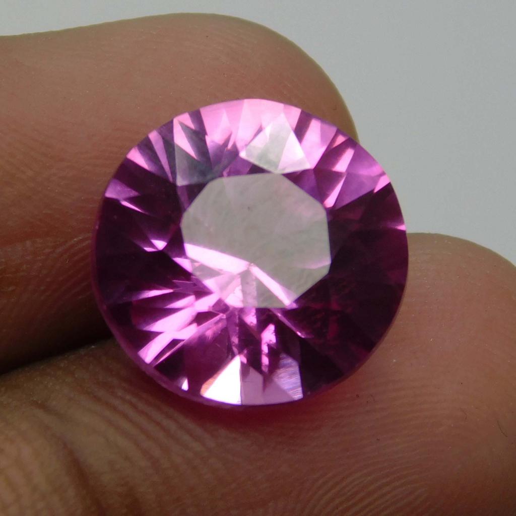 Natural Pink Sapphire Loose Gemstone 10.15 Ct Round Cut September Birthstone for Gem Collections