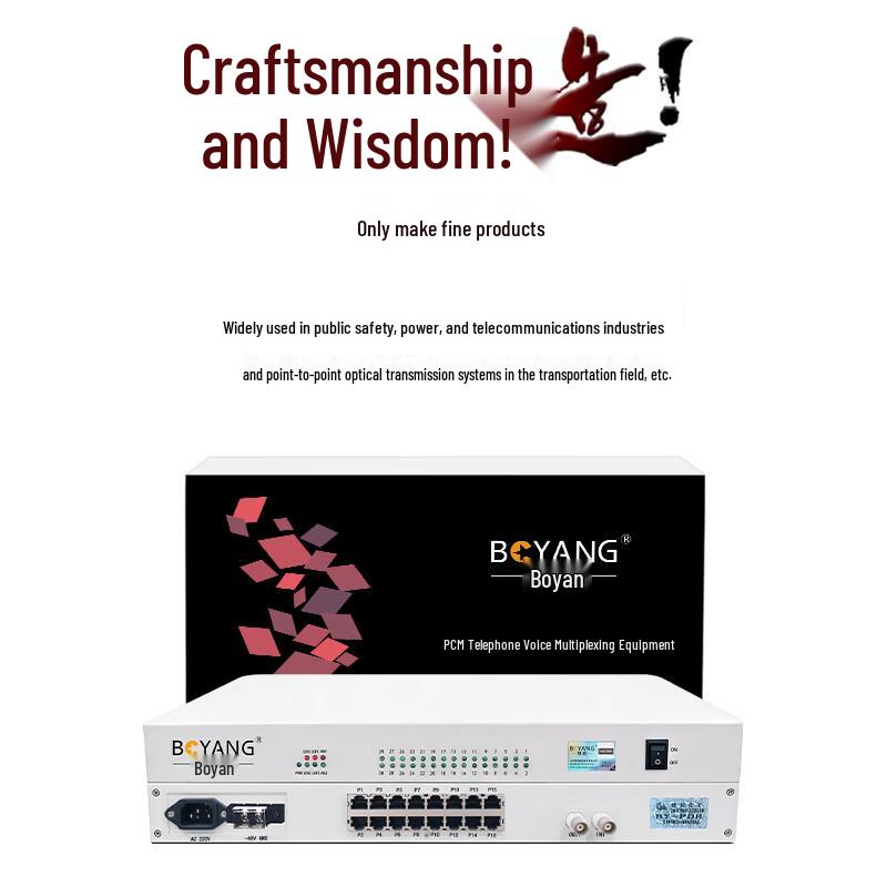 Boyang E1 PCM Multiplexer with RS232 & Audio
