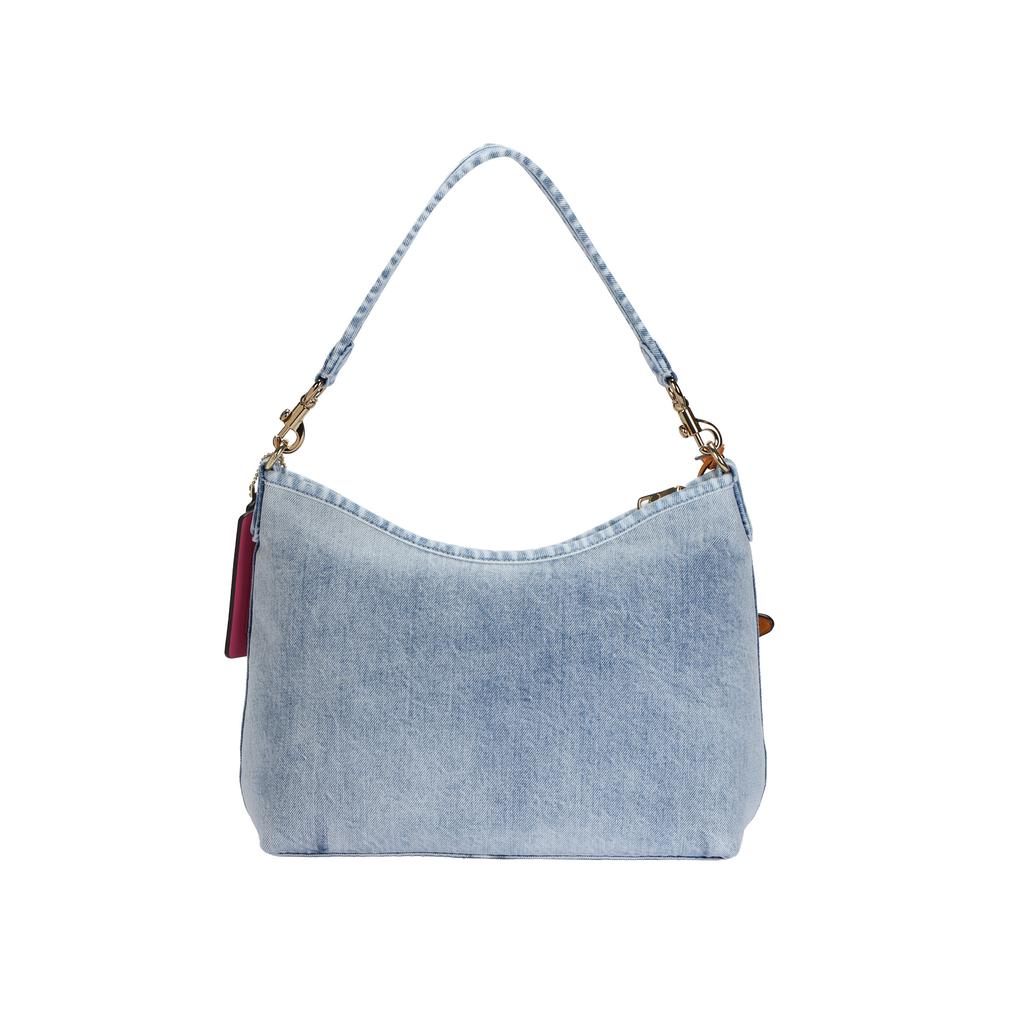 COACH Laurel Fabric Hobo Bag Shoulder Bag Large Women's Denim Blue CEF26-IMNIM