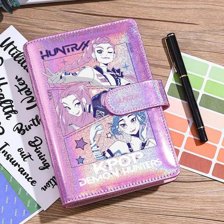 

Kpop Мисливці Лазерний Блокнот Студентський Журнал Тверда Обкладинка На Рознімних Листах Мультфільм Аніме pink-team рожевий