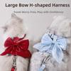 Cute Bow Dog Chest Strap Escape-Proof Cat Leash Pet Walking Rope  for Dogs Puppy Rabbit