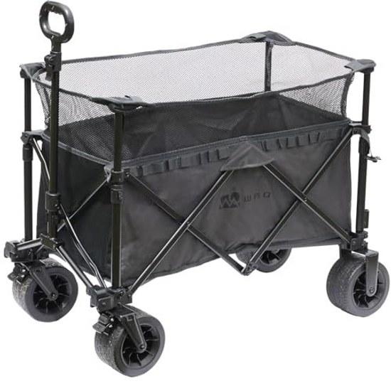 WAQ Carry Wagon Outdoor DX Large Capacity Cart Folding Maximum 178L Load 200kg Brake Expansion Function Rear Carrier Tough Wide Tires Removable Camp
