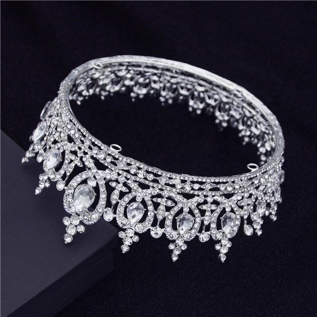 

Металлический круг королевская королева королевская корона невесты диадема головной убор банкетные тиары выпускной бал конкурс свадебная корона украшения для волос