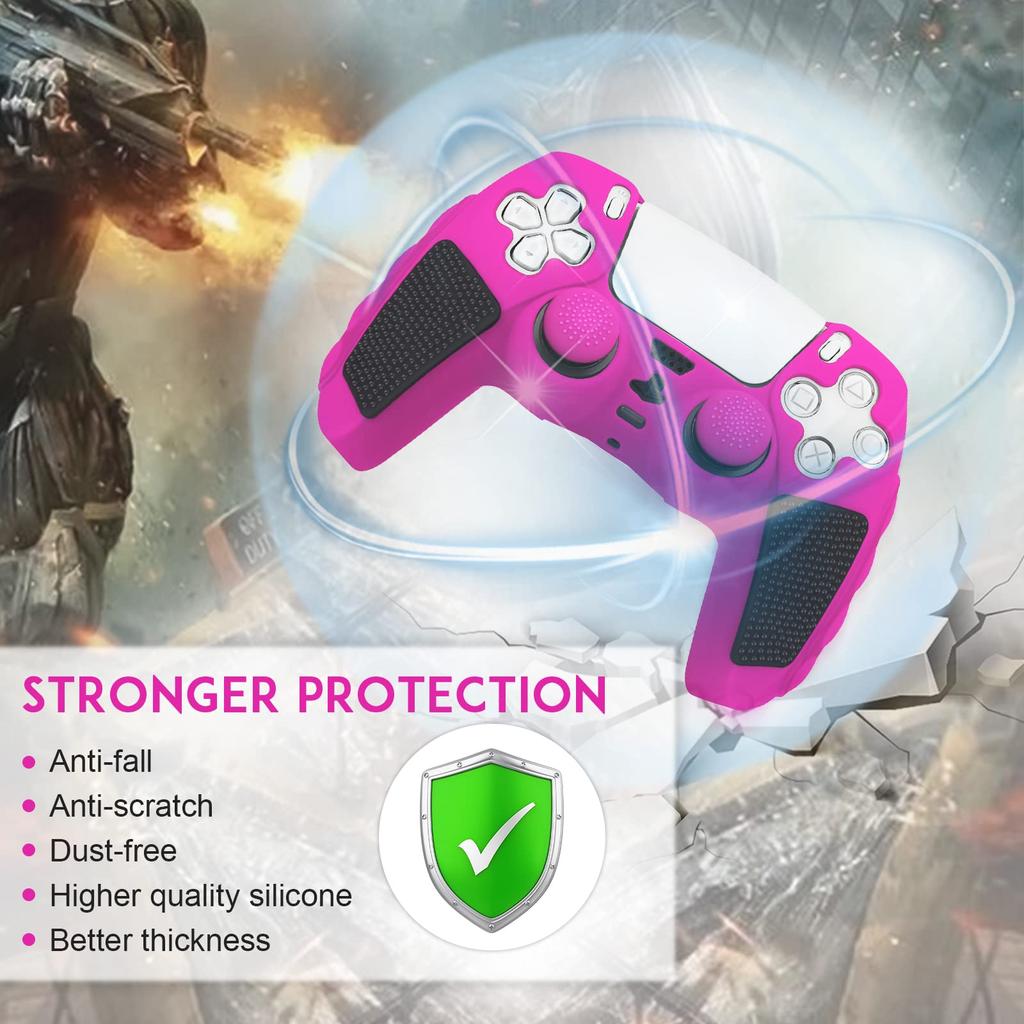 For Sony PlayStation 5 Controller Silicone Case Color Matching Protective Cover (Without Joy-Stick Caps)