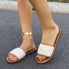Fashion Women Slippers 2025 Summer Luxury Fashion Flat Sandals  Designer Open Toe Non-Slip Outdoor Beach Slippers Slides Women