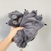 Japońskie Urocze Kreskówkowe Rękawice Pluszowe z Pazurami Niedźwiedzia dla Kobiet na Zimę Ciepłe i Aksamitne Pogrubiane do Jazdy na Świeżym Powietrzu i Narciarstwa Trendy dla Par