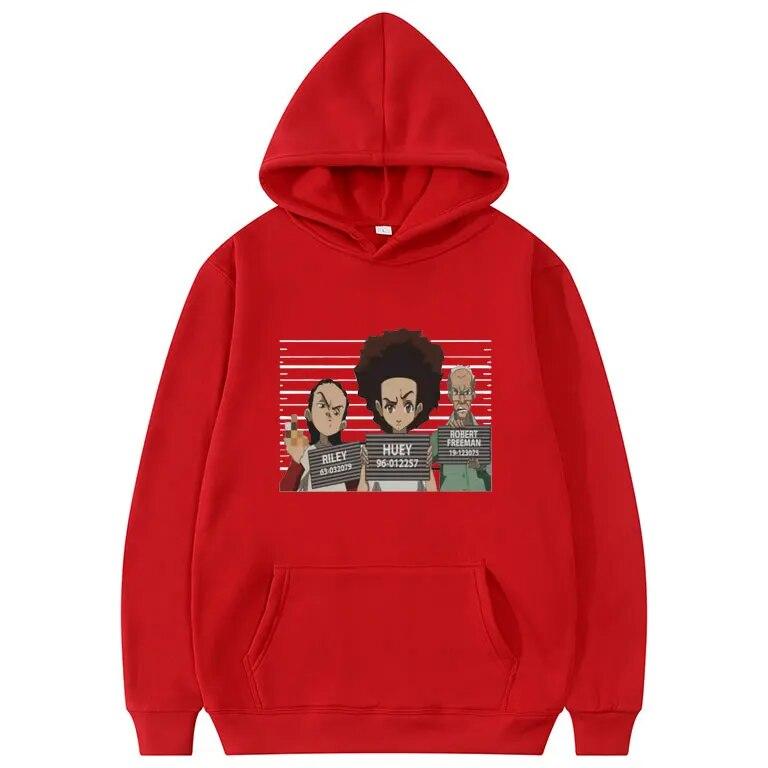 Zabawna bluza z kapturem The Boondocks Huey i Riley Unisex Damska Oversize Rozmiar EU Bluzy Bluza z kapturem Unisex Bluzy z kapturem Streetwear