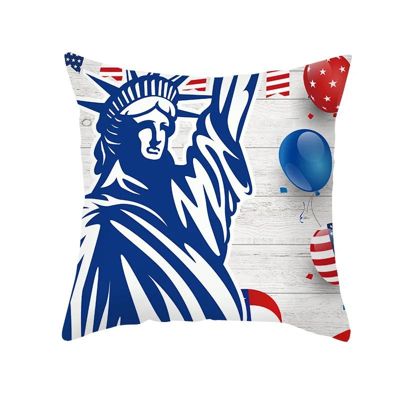 USA July 4th Independence Day Gifts Sofa Decor Throw Pillow Case Home Decorative Cushion Cover Fireworks Printed Pillows Cover