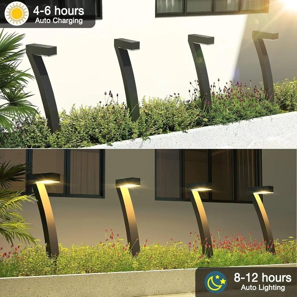 Patio Walkway Solar Lights 1/2/4 PCS LED Garden Path Spotlight Waterproof Outdoor Yard Driveway Decoration Lighting Equipment