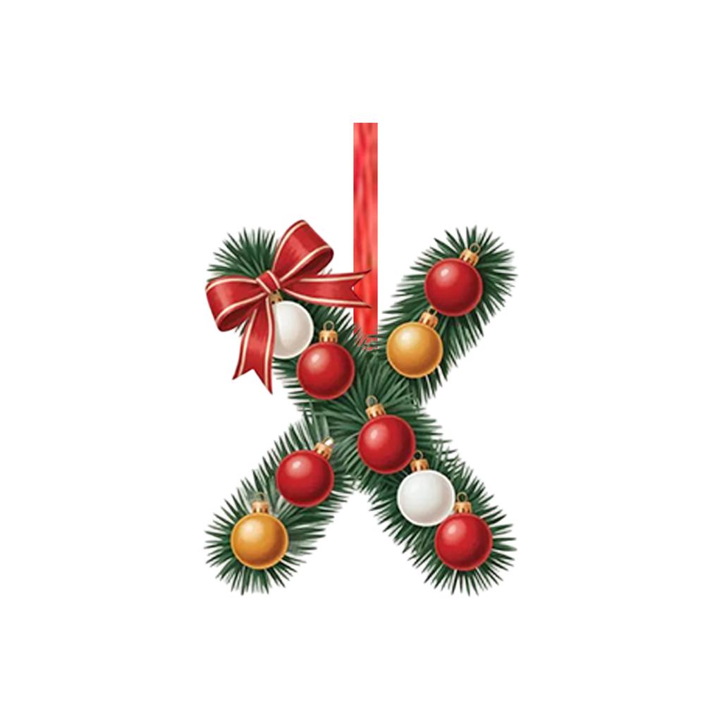 2D Christmas Decoration Pendant Christmas Tree Tag Theme Party Crafts Ornament