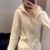 Velvet, Warm Hoodie, Women's, Spring and Autumn Winter, Zipper, Long Sleeved Top, Cardigan, Waist Cinching Jacket